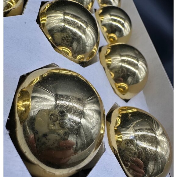 Vintage Christmas Ornaments Kmart Gold Glass Balls 18 Count Retro Decoration - Picture 5 of 10